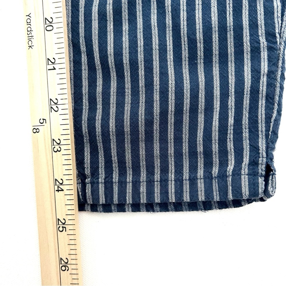 Marine Layer Allison Ankle Pant Stripe Trouser Euro Coastal Blue Size Medium - Picture 15 of 16